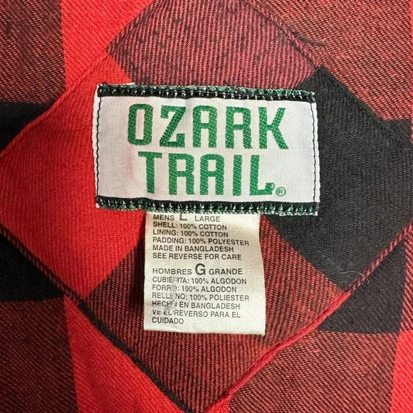Ozark Trail, Vintage Plaid Flannel Zip Up Vest. Size Large. - Picture 8 of 8